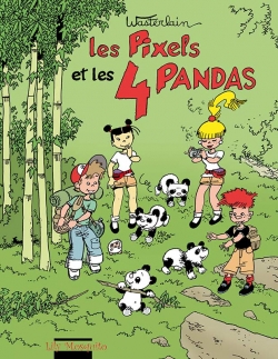 couverture les pixels et les 4 pandas couverture les pixels et les 4 pandas